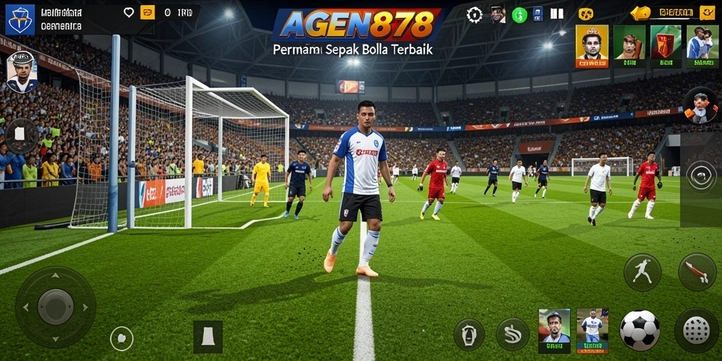 Tangkapan layar AGEN878 menampilkan aksi permainan sepak bola yang mendebarkan.