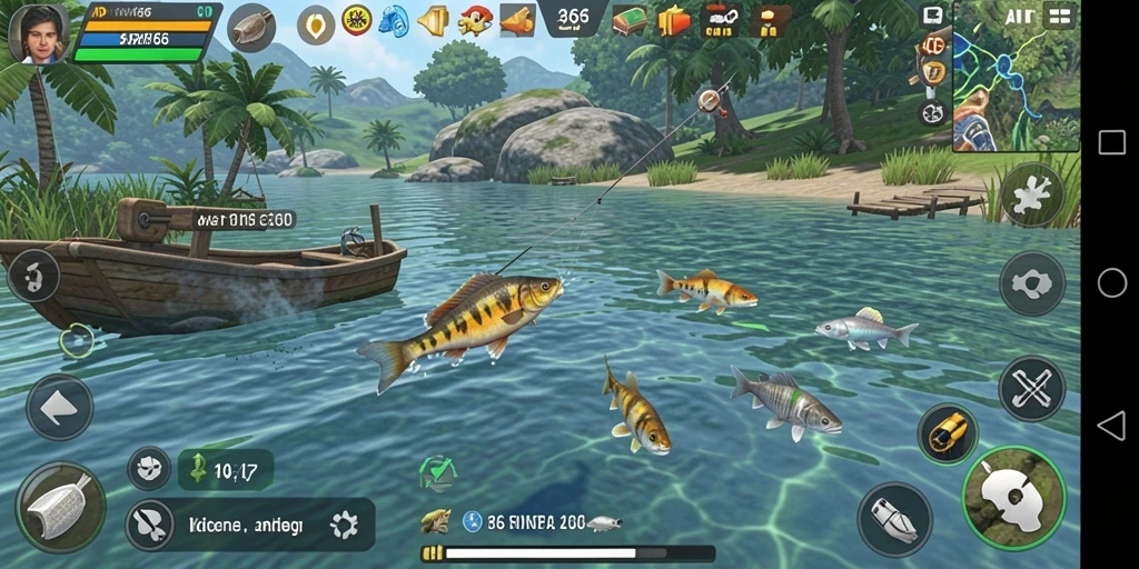 Screenshot tampilan gameplay API66 dengan suasana memancing yang menakjubkan.