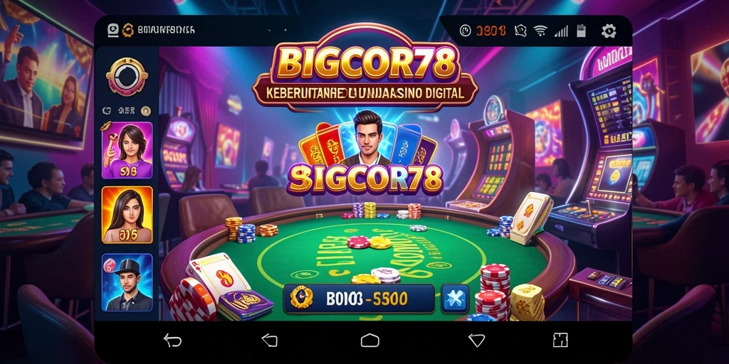 Tampilan menarik dari gameplay Kasino BIGCOR78 yang mendebarkan.