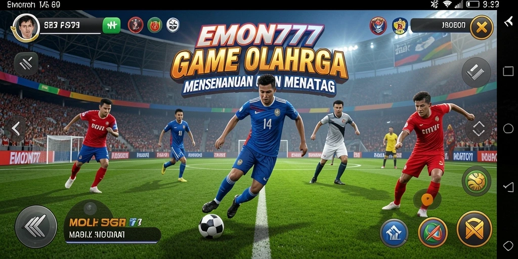 Tampilan gameplay seru di EMON777 dengan aksi olahraga nyata.