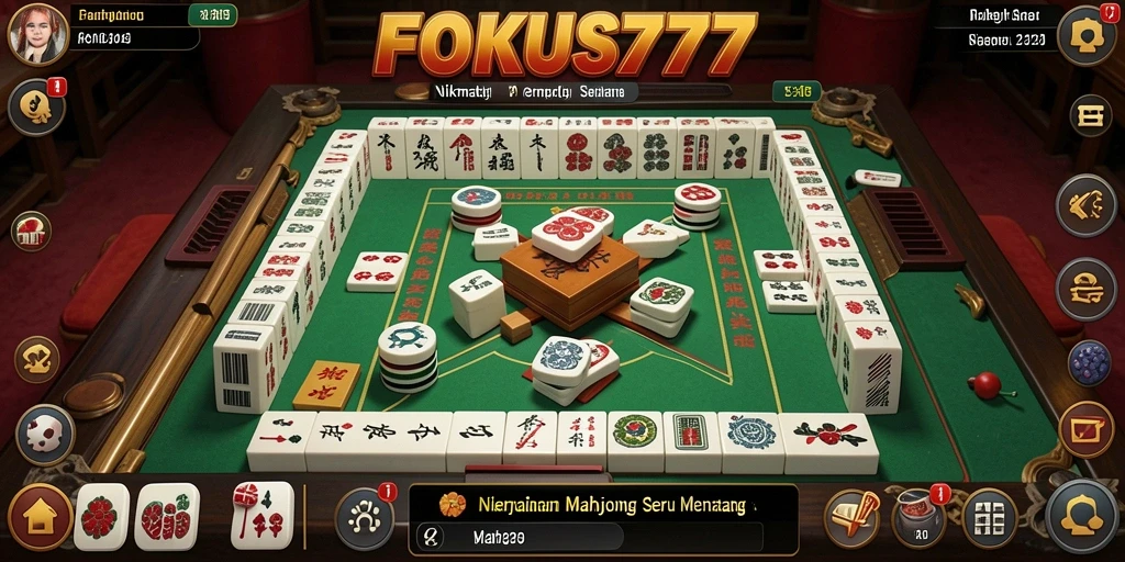 Tampilan menarik dari gameplay Mahjong di FOKUS777.