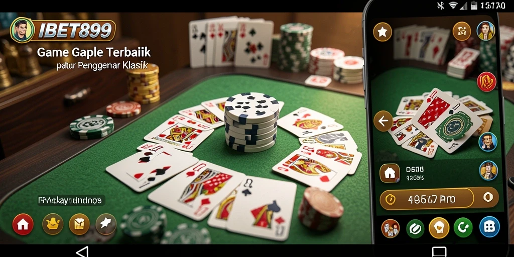 Screenshot gameplay Gaple yang seru dan kompetitif.