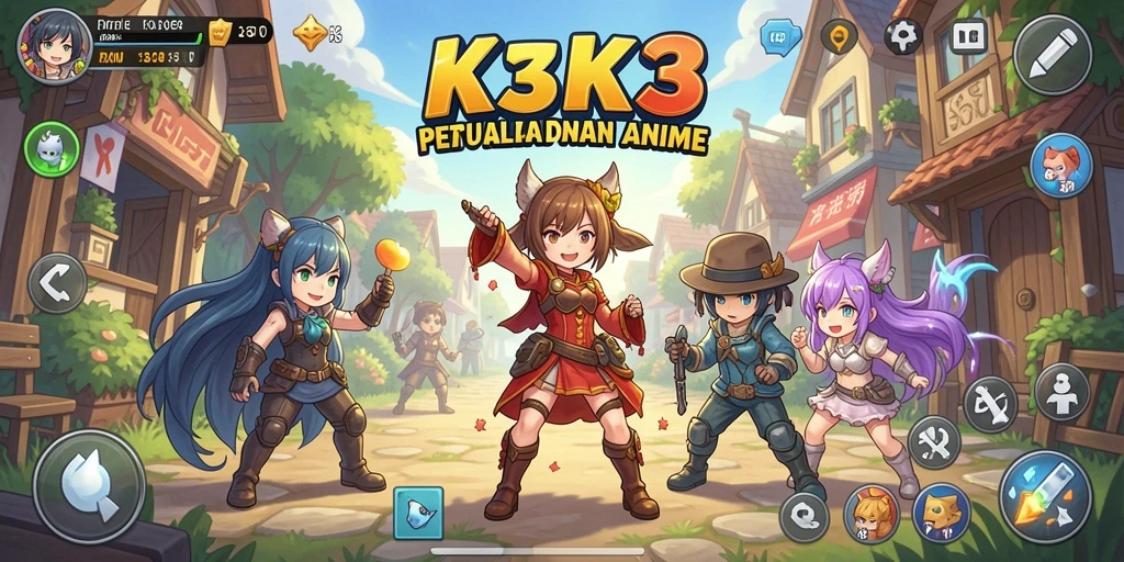 Gameplay K3K3 menunjukkan petualangan seru dalam dunia Anime.