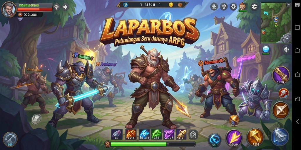 Tampilan gameplay ARPG LAPARBOS yang menegangkan dan interaktif.