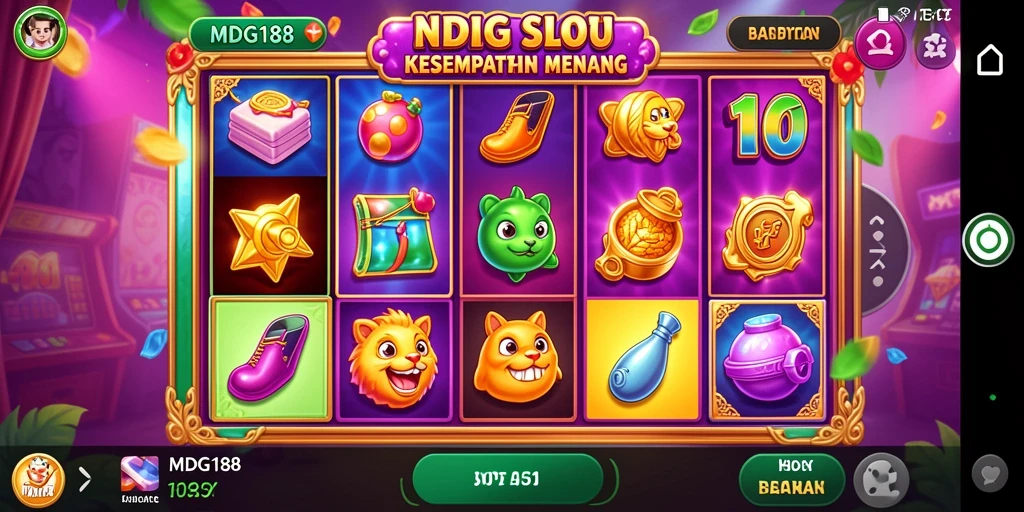 Gameplay slot MDG188 dengan berbagai tema menarik.