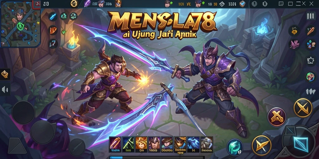 Screenshot MENYALA78 menampilkan pertempuran seru di arena MOBA.