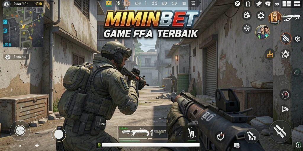Screenshot MIMINBET menunjukkan aksi seru dalam pertempuran FPS.
