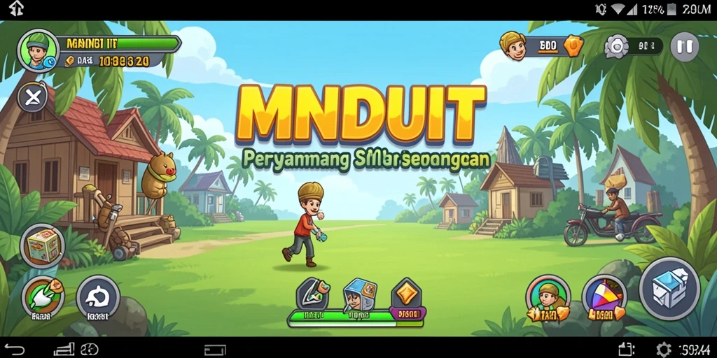 Tampilan gameplay <strong>MNDUIT</strong> yang seru dan penuh warna.