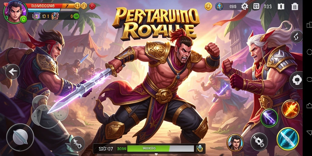 Tampilan gameplay menegangkan dalam SD107 Battle Royale.